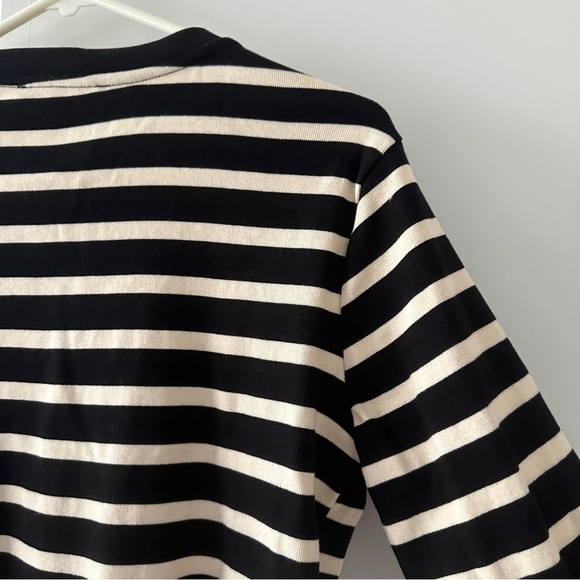 NWT Mango Black Cream Knitted Cardigan Gold Buttons Women’s Size Large Preppy - Picture 13 of 16